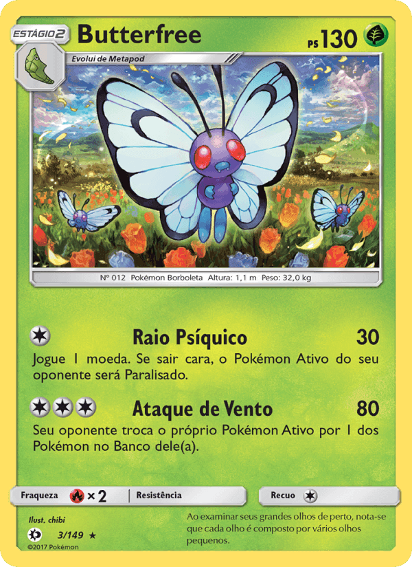 Butterfree, carta 3 de Sol e Lua
