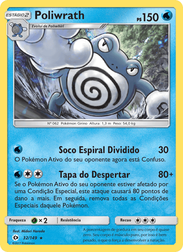 Poliwrath, carte 32 de Sol e Lua