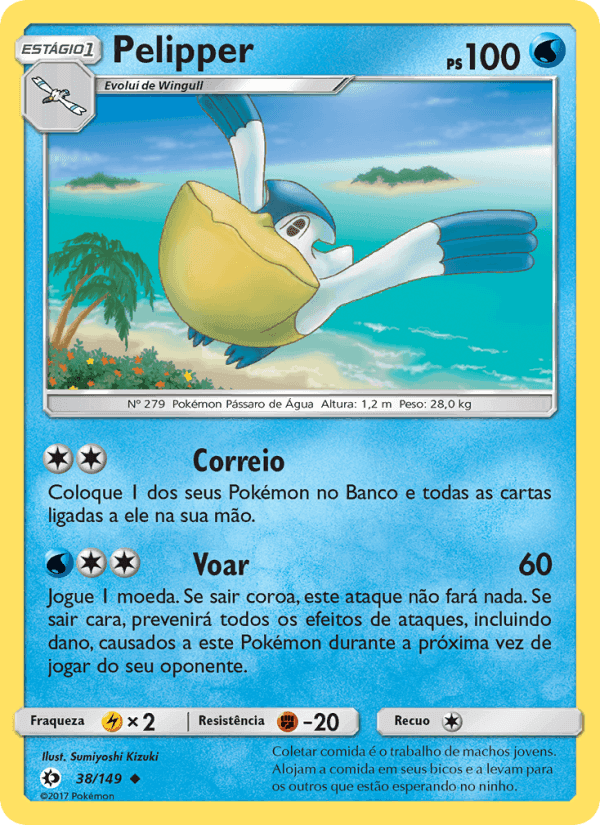 Pelipper, carte 38 de Sol e Lua