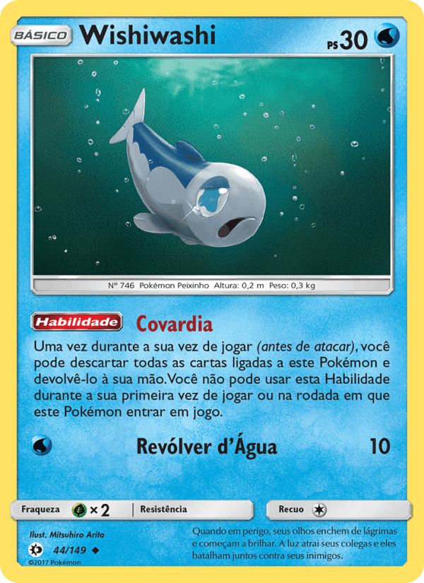 Wishiwashi, carte 44 de Sol e Lua