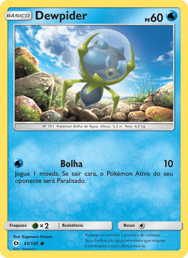 Dewpider, carte 45 de Sol e Lua