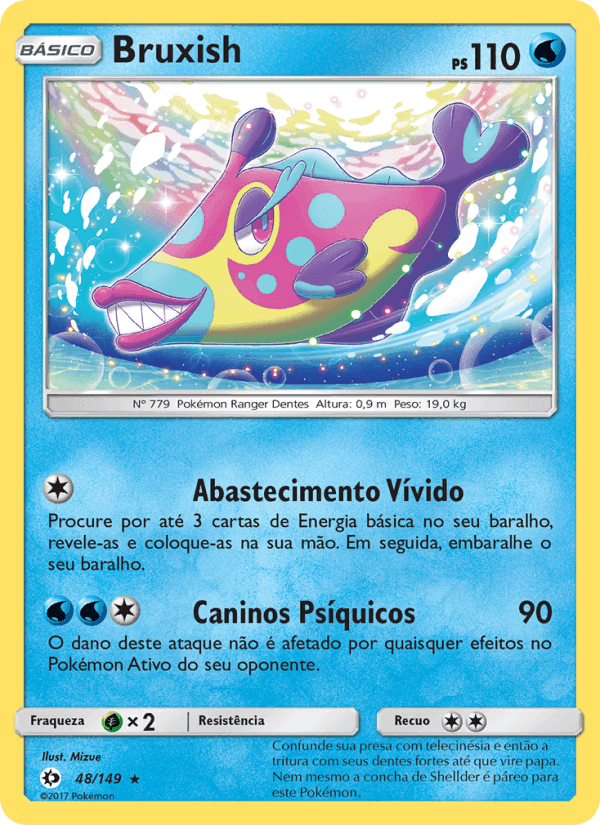 Bruxish, card 48 from Sol e Lua