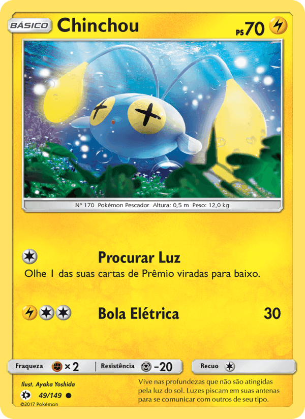Chinchou, carte 49 de Sol e Lua