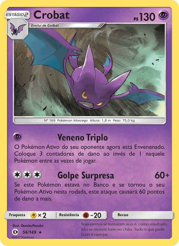 Crobat, carte 56 de Sol e Lua