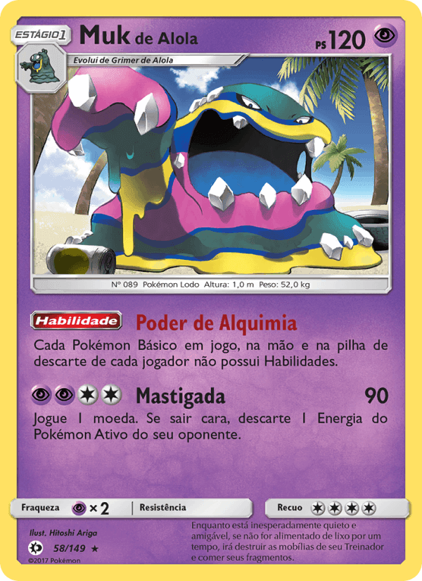 Muk de Alola, carta 58 de Sol e Lua