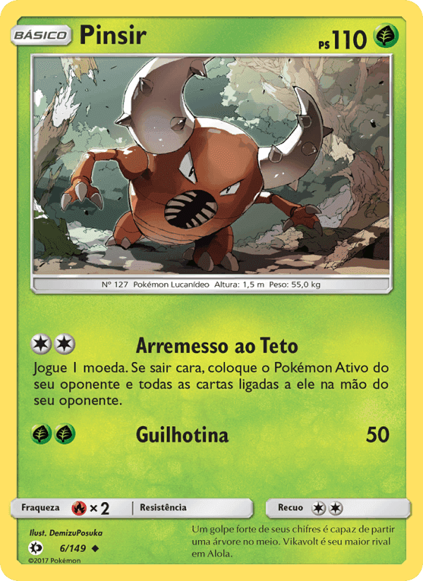 Pinsir, carte 6 de Sol e Lua