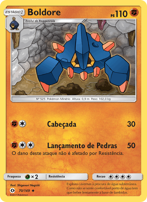 Boldore, carta 70 di Sol e Lua
