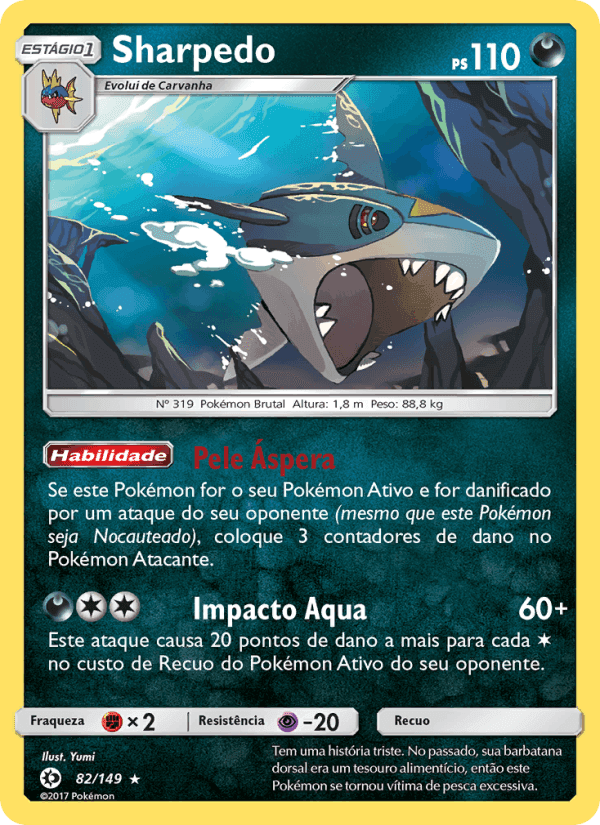 Sharpedo, carta 82 de Sol e Lua
