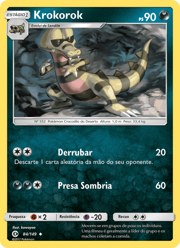 Krokorok, carta 84 di Sol e Lua