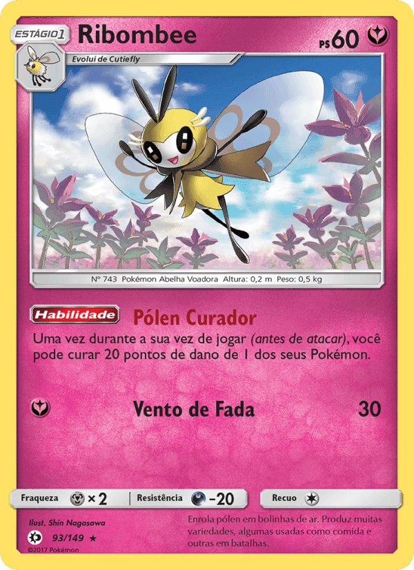Ribombee, card 93 from Sol e Lua
