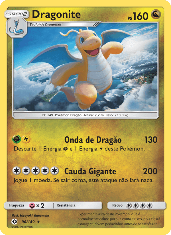 Dragonite, carta 96 di Sol e Lua