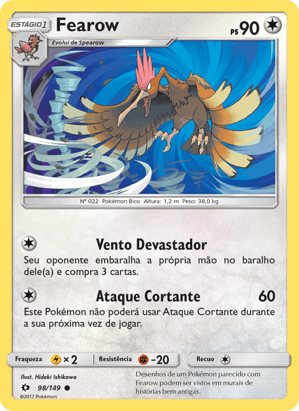 Fearow, carta 98 di Sol e Lua