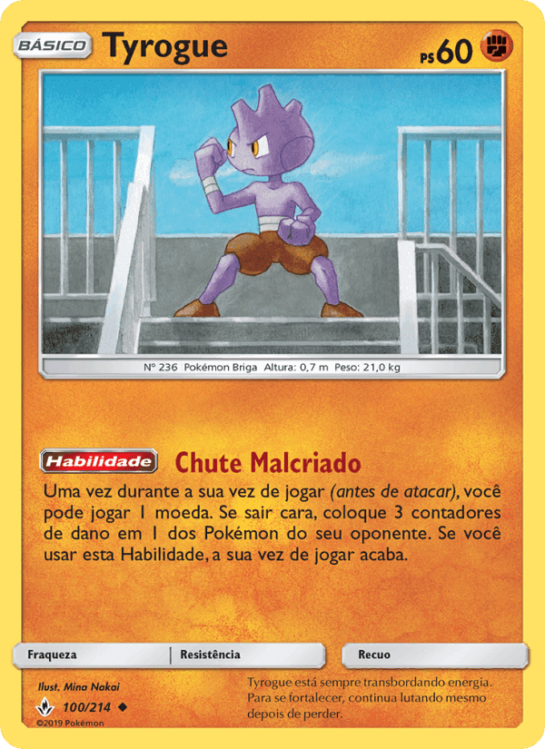Tyrogue, card 100 from Elos Inquebráveis