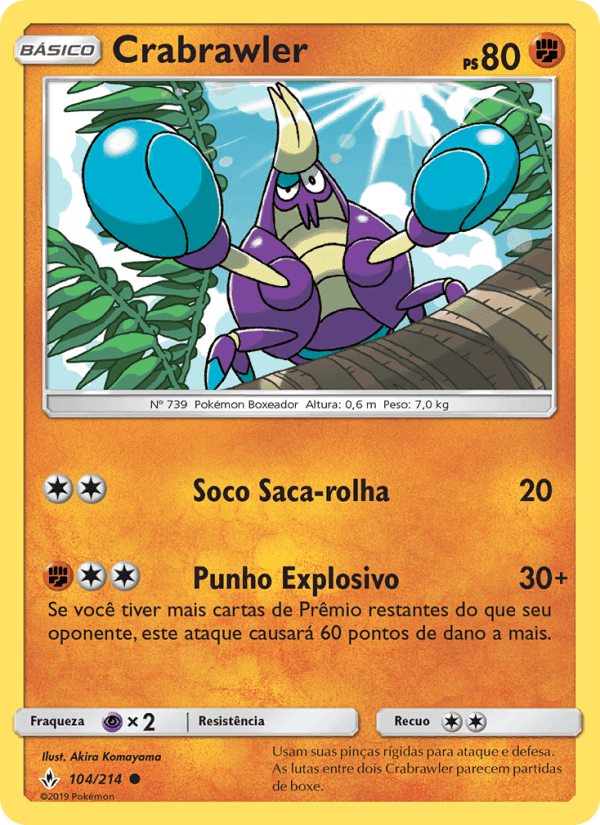 Crabrawler, card 104 from Elos Inquebráveis
