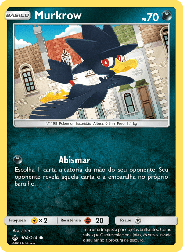Murkrow, carta 108 de Elos Inquebráveis