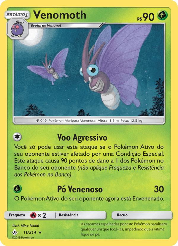 Venomoth, carta 11 de Elos Inquebráveis