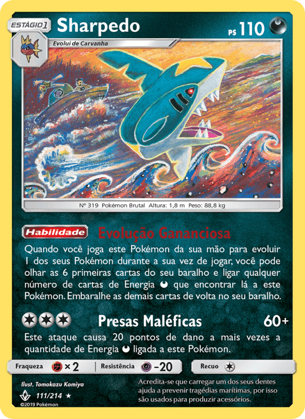 Sharpedo, carta 111 de Elos Inquebráveis