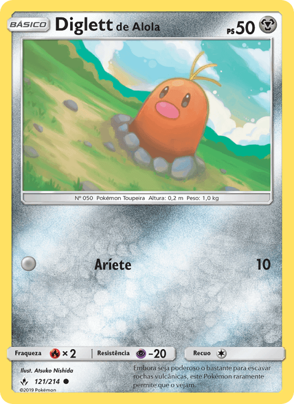 Diglett de Alola, carta 121 de Elos Inquebráveis