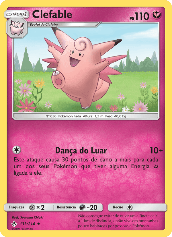 Clefable, carta 133 di Elos Inquebráveis
