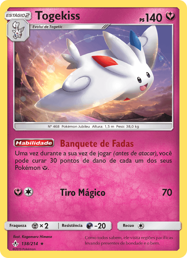 Togekiss, card 138 from Elos Inquebráveis