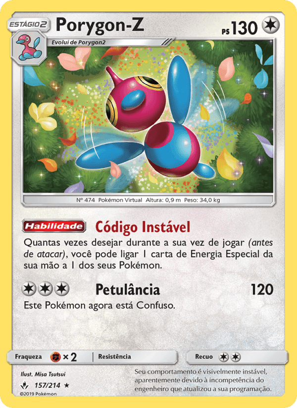Porygon-Z, card 157 from Elos Inquebráveis