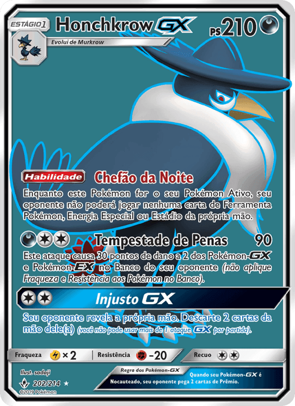 Honchkrow GX, carte 202 de Elos Inquebráveis