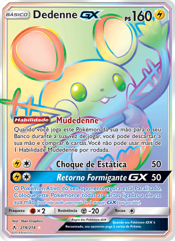 Dedenne GX, carta 219 de Elos Inquebráveis