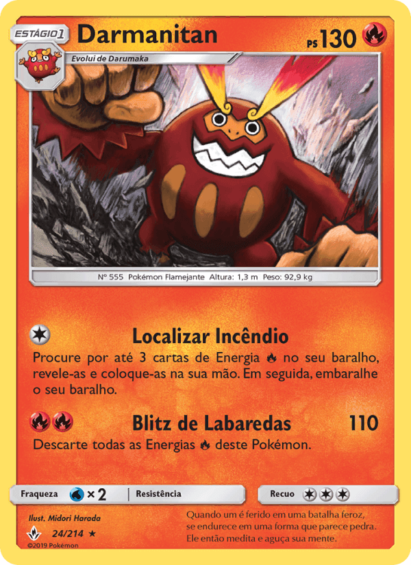 Darmanitan, carta 24 di Elos Inquebráveis