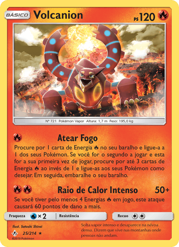 Volcanion, carta 25 de Elos Inquebráveis