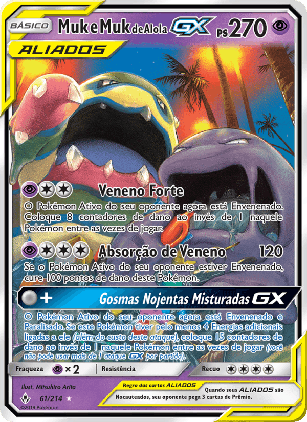 Muk e Muk de Alola GX, card 61 from Elos Inquebráveis