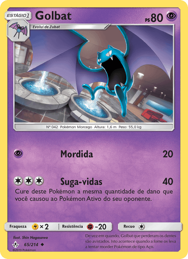 Golbat, carta 65 di Elos Inquebráveis