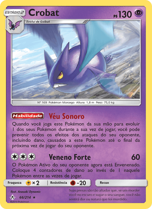 Crobat, card 66 from Elos Inquebráveis