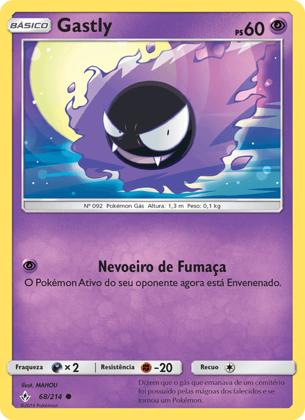 Gastly, carta 68 de Elos Inquebráveis