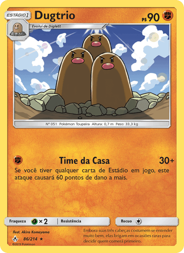 Dugtrio, carta 86 de Elos Inquebráveis