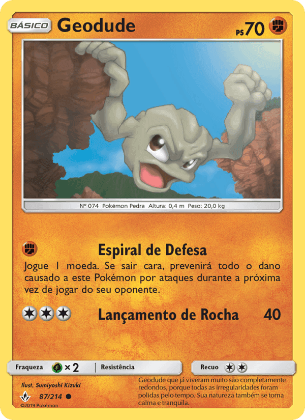 Geodude, carta 87 di Elos Inquebráveis