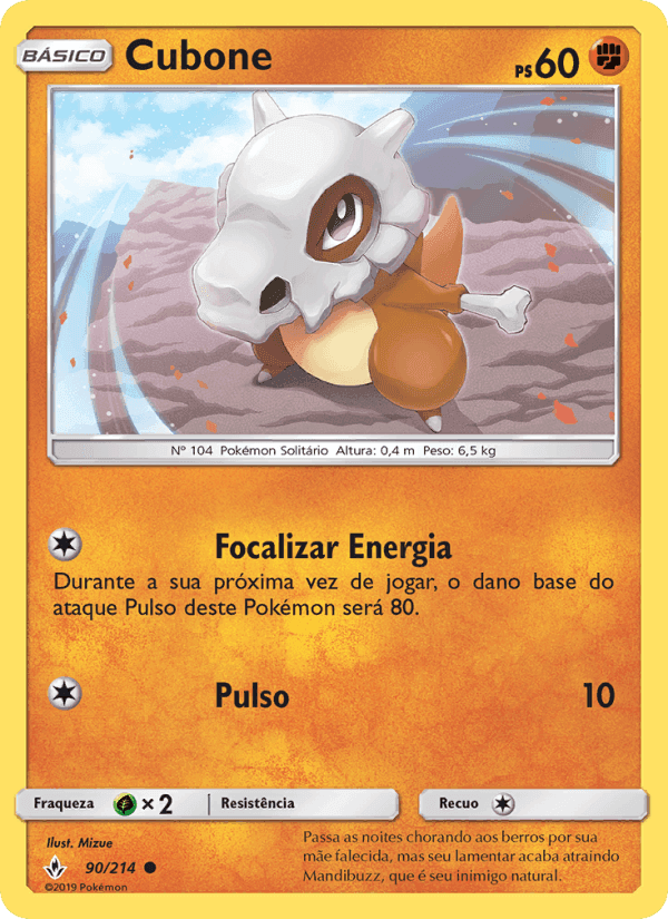 Cubone, carta 90 de Elos Inquebráveis