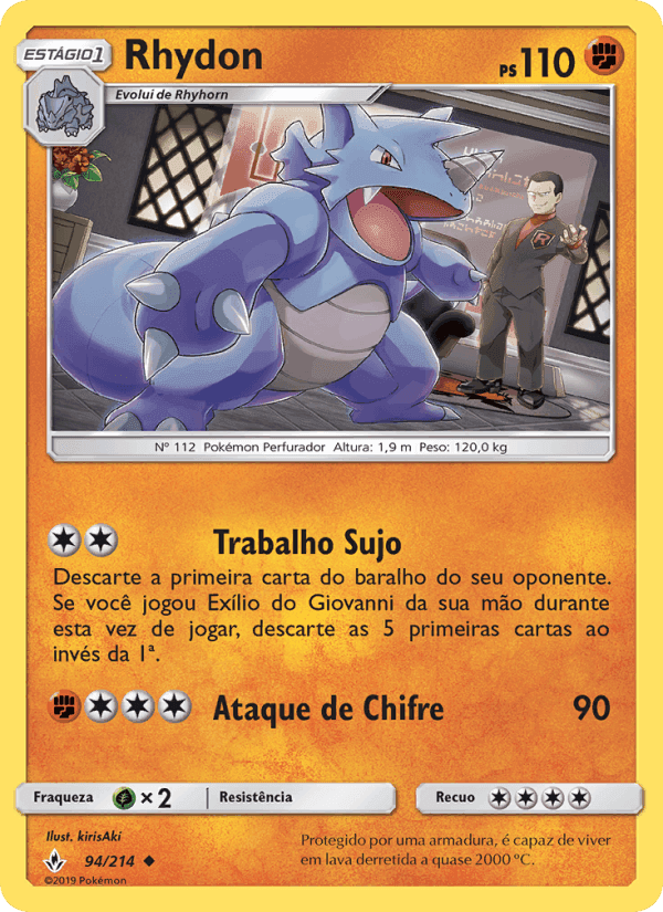 Rhydon, card 94 from Elos Inquebráveis