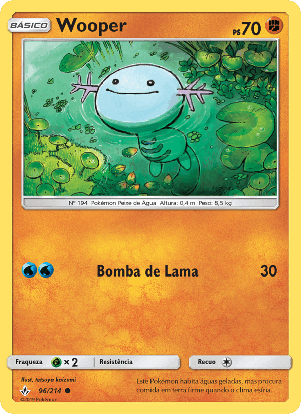 Wooper, carta 96 di Elos Inquebráveis