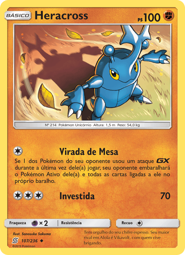 Heracross, card 107 from Sintonia Mental