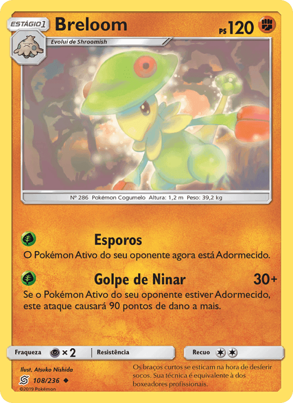 Breloom, card 108 from Sintonia Mental 