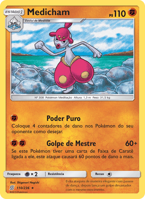 Medicham, card 110 from Sintonia Mental