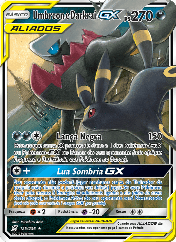 Umbreon e Darkrai GX, carta 125 de Sintonia Mental