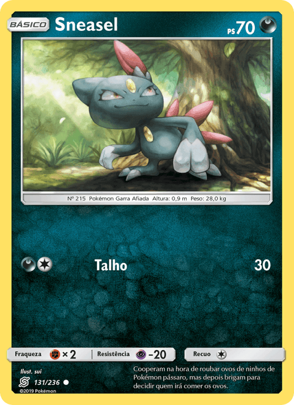 Sneasel, card 131 from Sintonia Mental