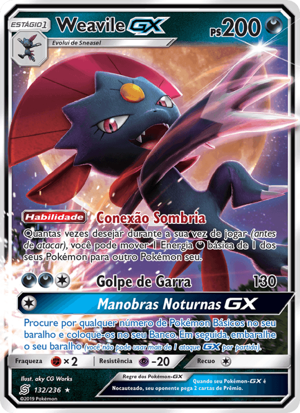 Weavile GX, carta 132 de Sintonia Mental