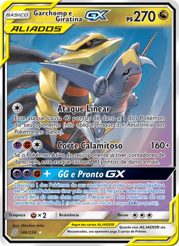 Garchomp e Giratina GX, carta 146 de Sintonia Mental