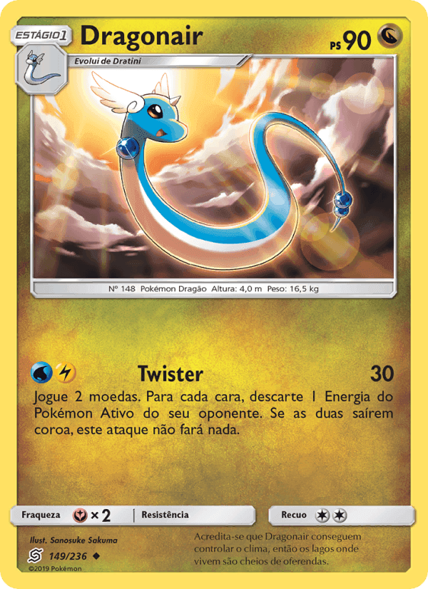 Dragonair, card 149 from Sintonia Mental