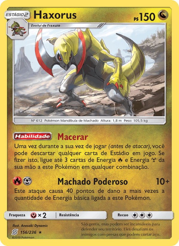 Haxorus, carta 156 de Sintonia Mental 