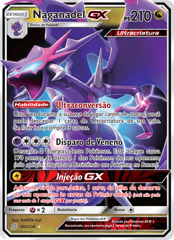 Naganadel GX, card 160 from Sintonia Mental