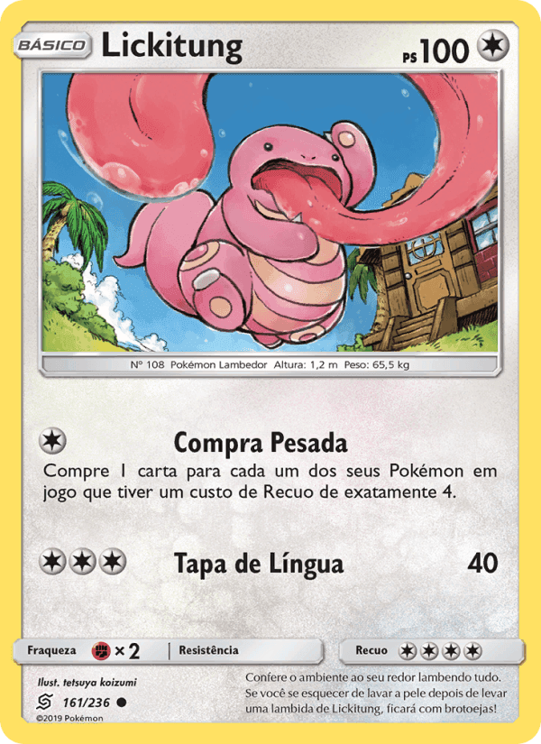 Lickitung, card 161 from Sintonia Mental