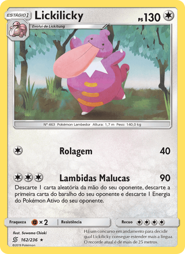 Lickilicky, card 162 from Sintonia Mental 